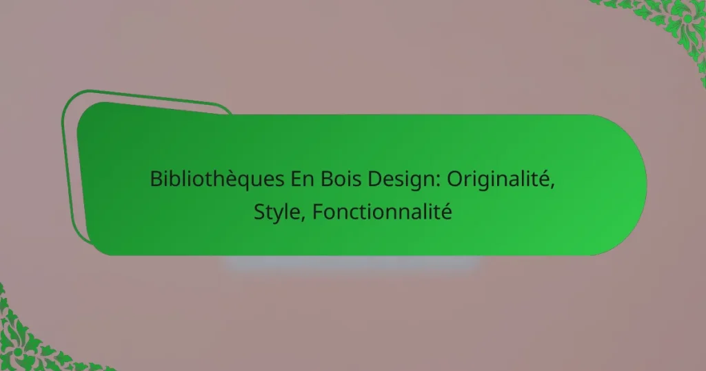 Bibliothèques En Bois Design: Originalité, Style, Fonctionnalité