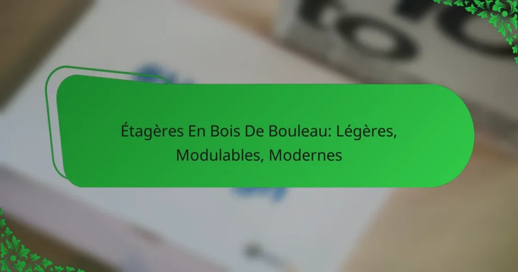 Étagères En Bois De Bouleau: Légères, Modulables, Modernes
