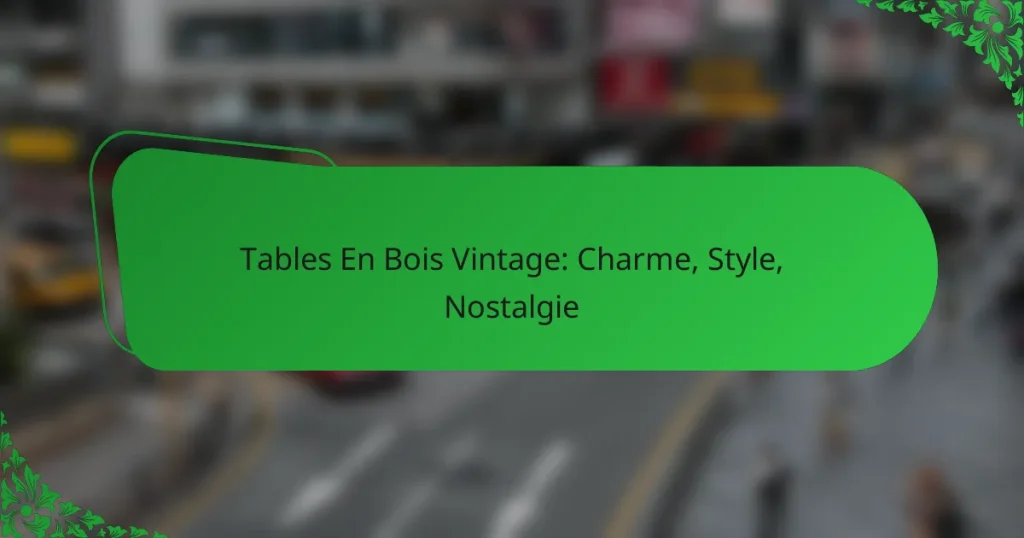 Tables En Bois Vintage: Charme, Style, Nostalgie